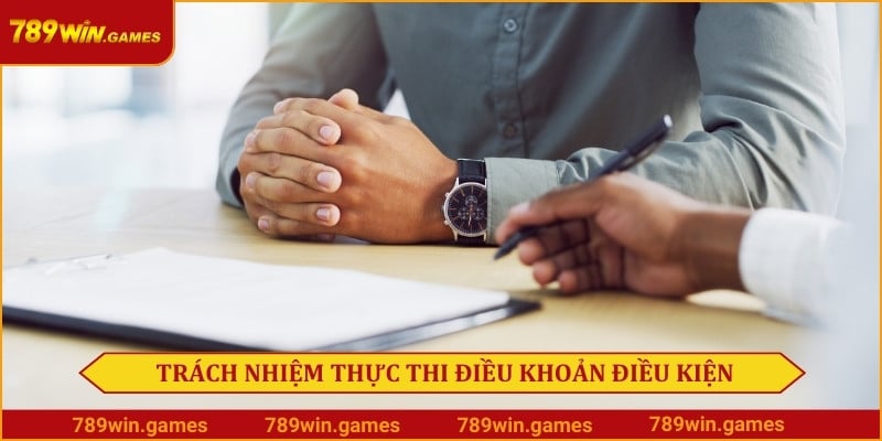 Trách nhiệm của 789Win và người chơi trong việc thực thi điều khoản điều kiện